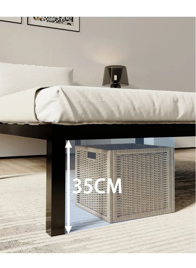 ماس إطار سرير فردي 190*90 إطار سرير منصة معدني مع تخزين بارتفاع 35 سم مصنوع من الفولاذ شديد التحمل - Image 5